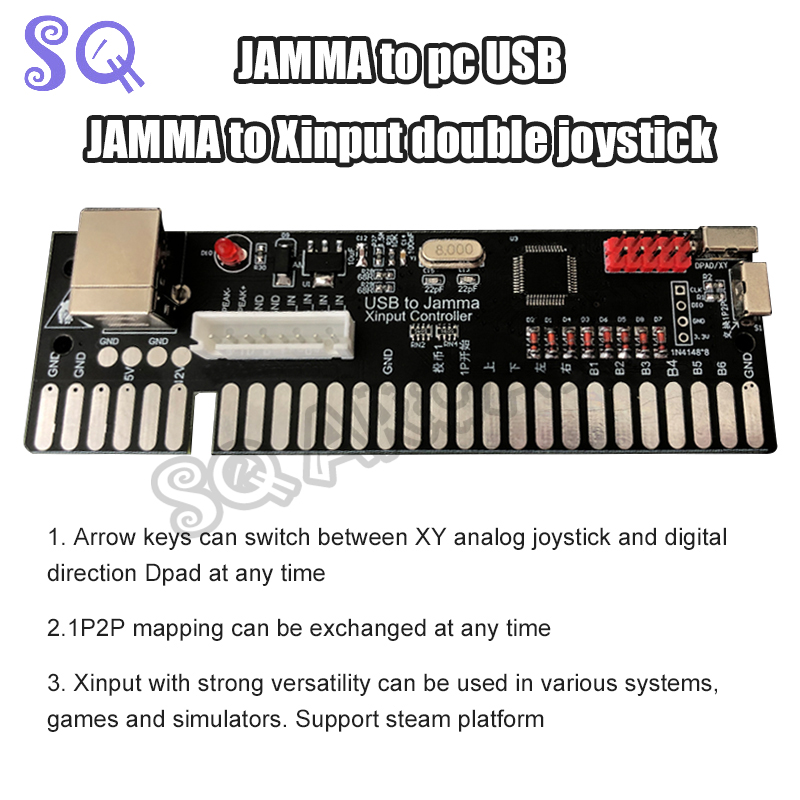 Coin Acceptor Selector - Controlador USB a Jamma Xinput, Joystick