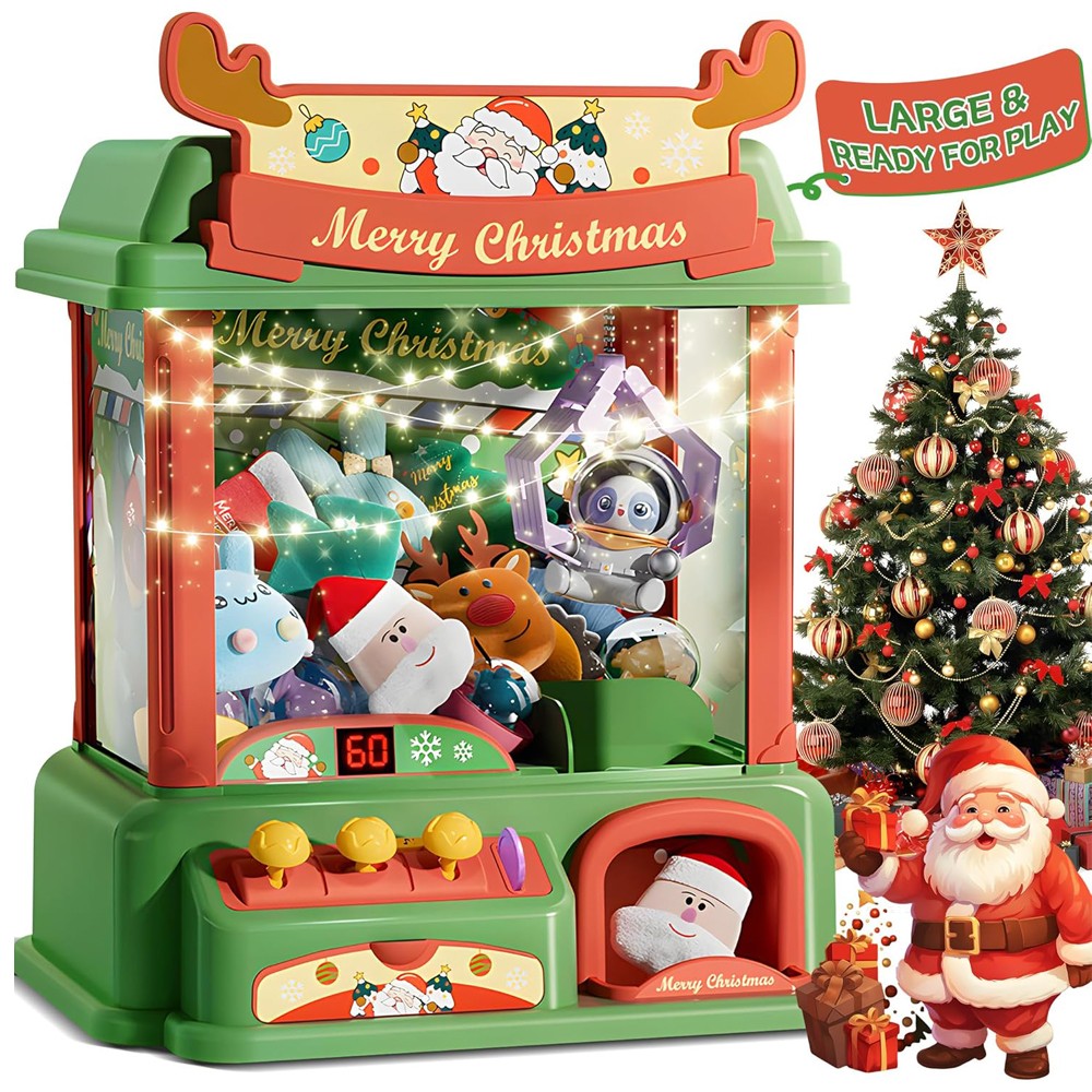 Máquina de garra de Navidad pa - Arcade Toy Claw Vending Machine reseña y precio