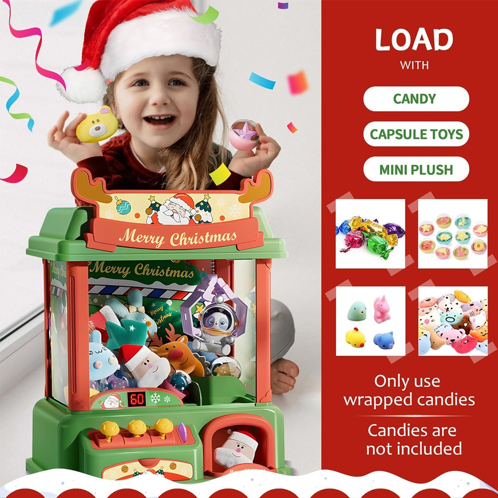 Máquina de garra de Navidad pa - Arcade Toy Claw Vending Machine reseña y precio